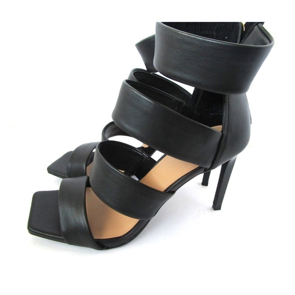 🖤🖤 New Inc International Concepts Black Open Toe Black Heel PUMP Shoes 5M - Picture 4 of 8